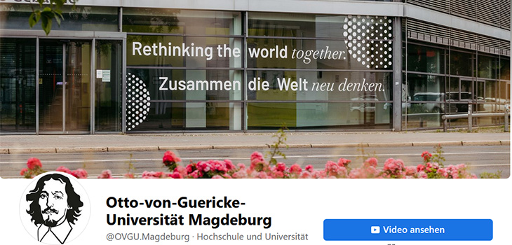 Screenshot Facebook-Seite Uni Magdeburg Screenshot Facebook-Seite Uni Magdeburg
